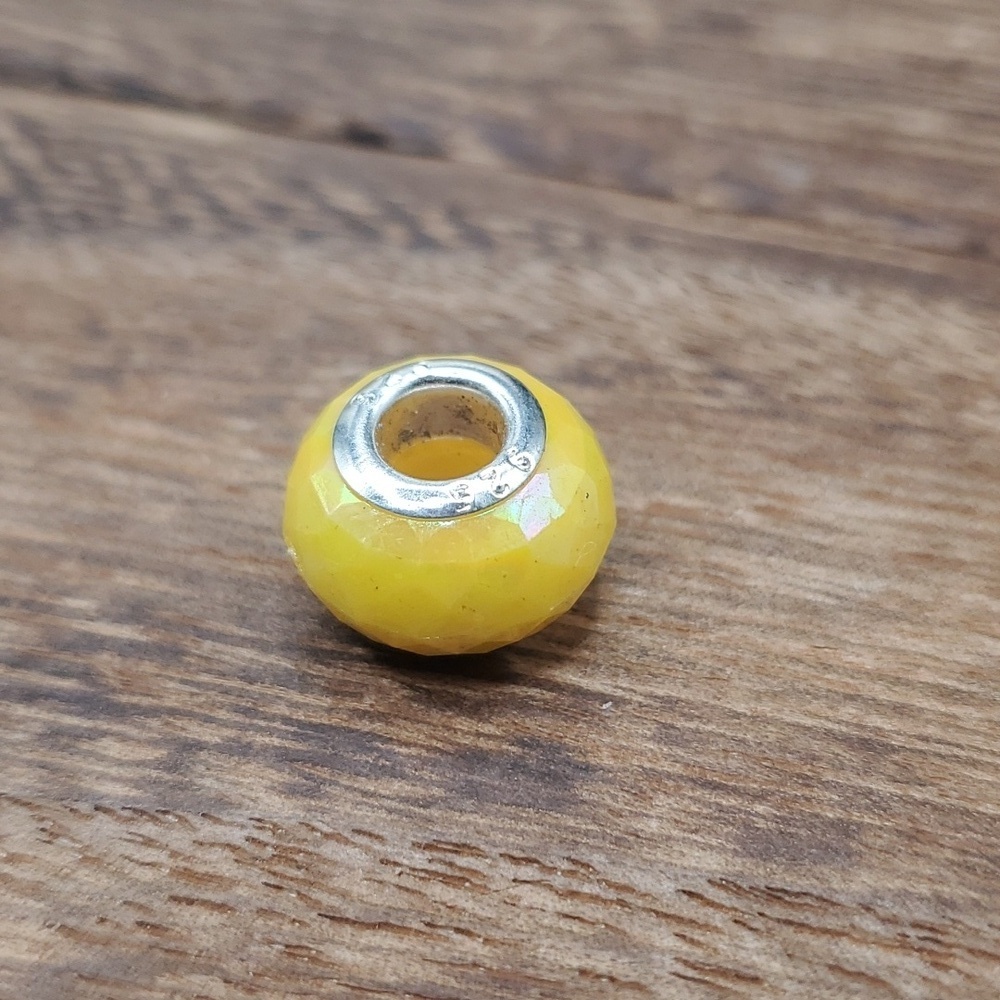 Glitter roads‎ yellow charm sterling 925